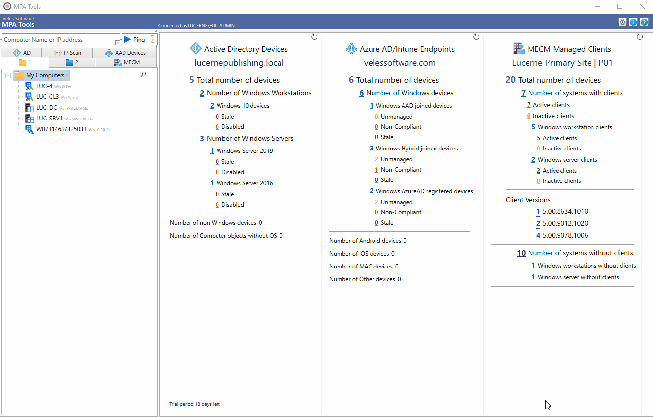 screenshot of MPA Tools